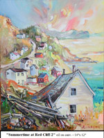 Summertime at Red Cliff-2, Oil on Canvas